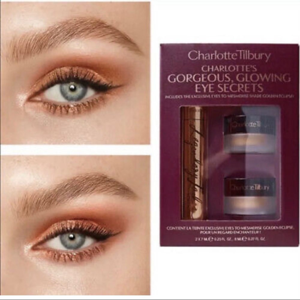 🌸 3pc CHARLOTTE TILBURY gorgeous glowing eye secrets FS mascara 2 creme shadows - Picture 3 of 6
